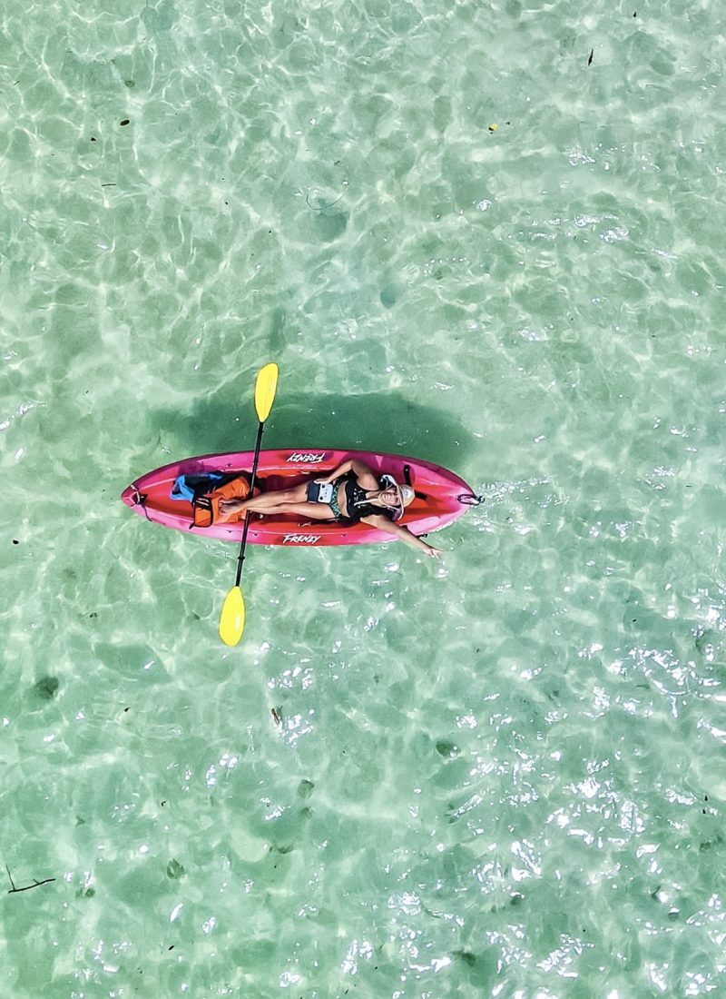 Kayak drone shot in Oahu