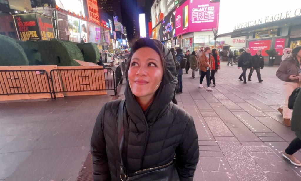 Christine Lozada in Times Square NYC
