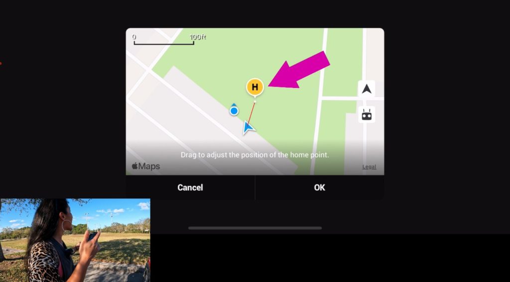 If needed update your drone home point before you use Return to Home