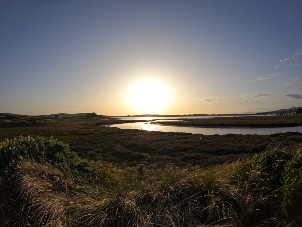 Sunset at Walk Birdwalk Coastal Access Trail at Doran Beach