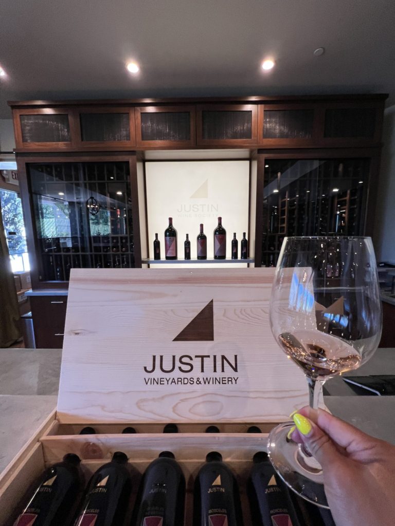 Justin Winery biking with Vine Cycles