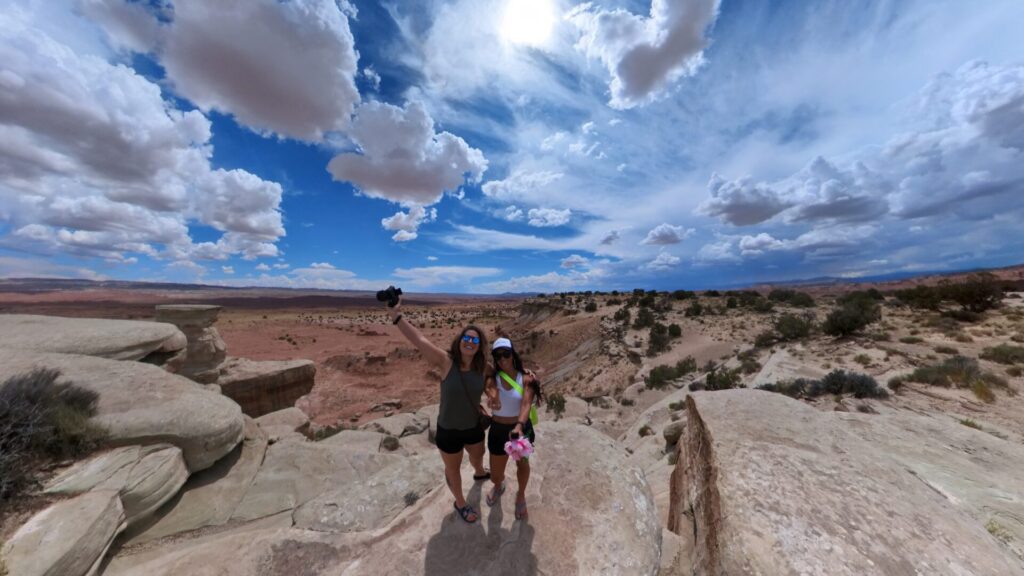 Christine Lozada and Candice Kalb in Utah shot on Insta 360