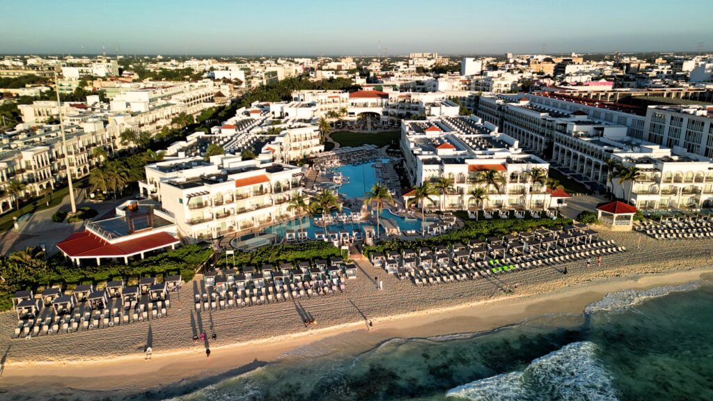 Hilton Playa del Carmen drone shot by Christine Lozada