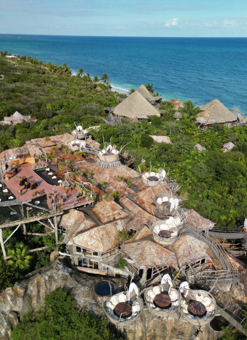 Azulik Tulum drone shot by Christine Lozada