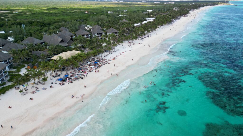 Tulum drone shot by Christine Lozada