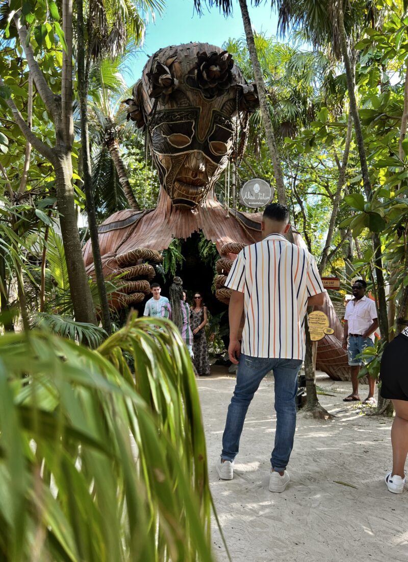 Tulum Statue on Tulum Beach