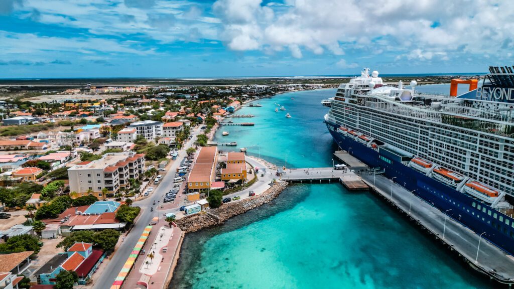 Bonaire cruise port drone shot by Christine Lozada