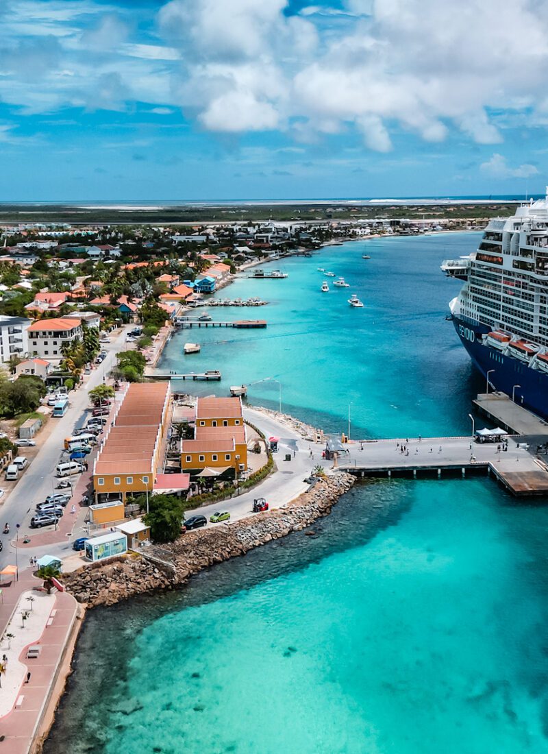 Bonaire cruise port drone shot by Christine Lozada