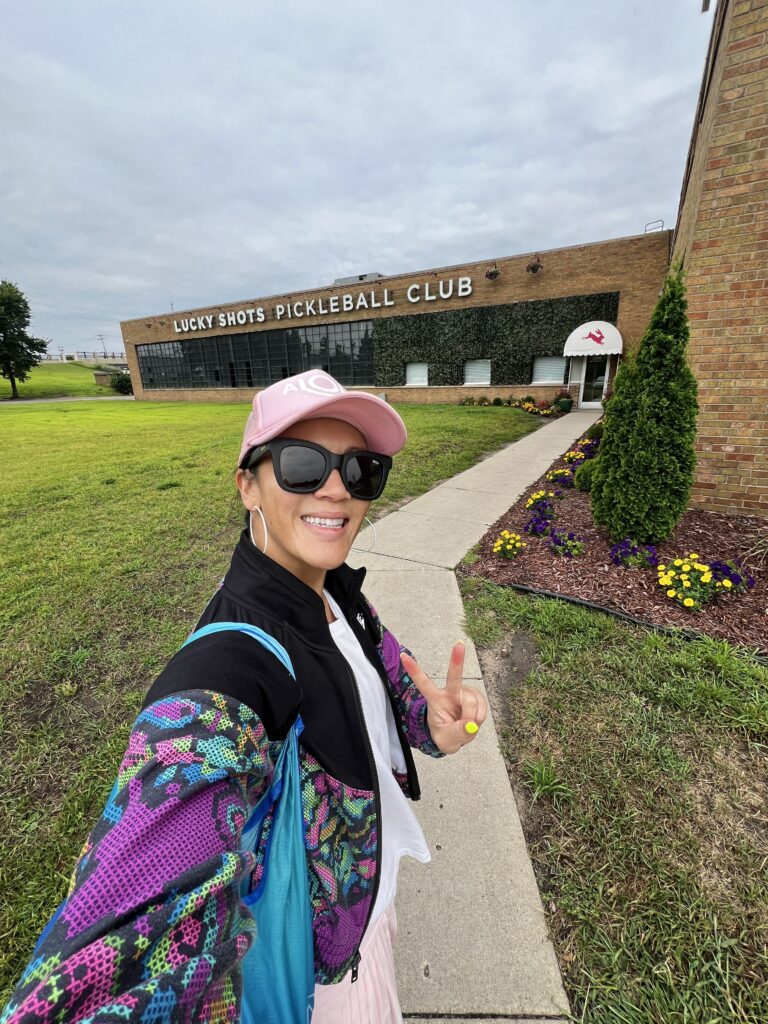 Christine Lozada at Lucky Shots Pickleball Club Minneapolis Minnesota