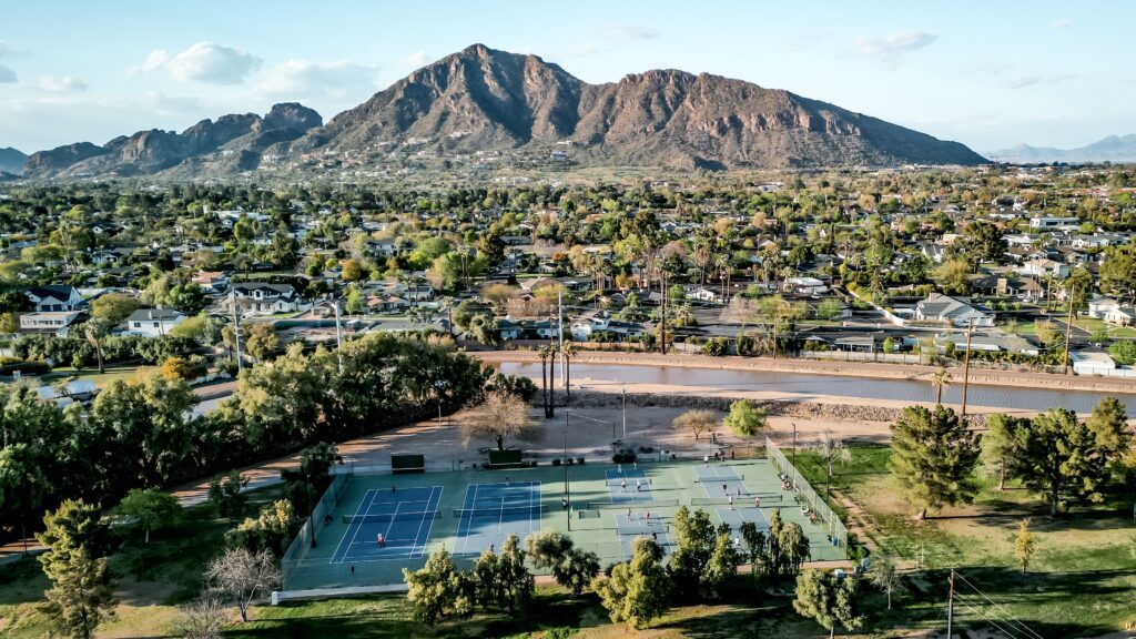 Arizona pickleball drone shot by Christine Lozada shot on Mavic Air2S